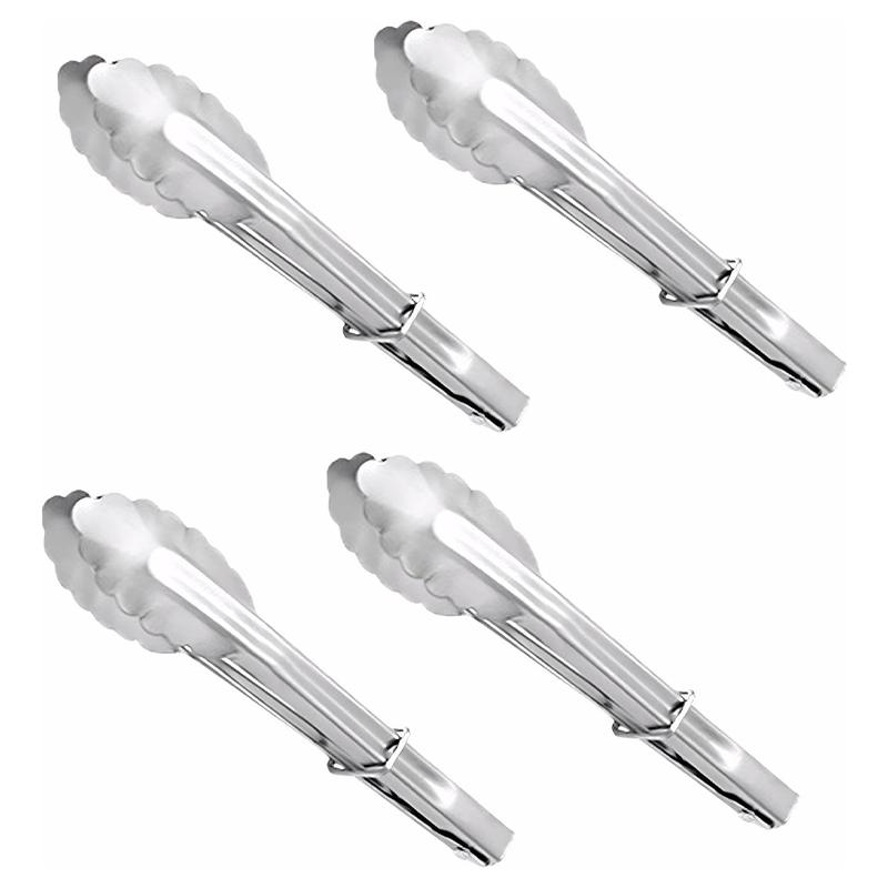 

5pcs Stainless Steel Food Tongs 9inch Non Slip Bread Clip Outdoor Barbecue Grill Buffet Clamp Cooking Tools Kitchen Accessories