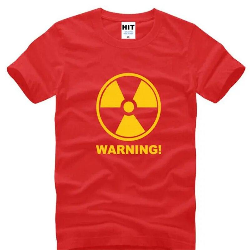 Nuclear Radiation Creative Life Printed T Shirt Unisex Short Sleeve O-Neck Cotton Unisex T-Shirt Cool Tee Shirt Homme Camisetas Hombre