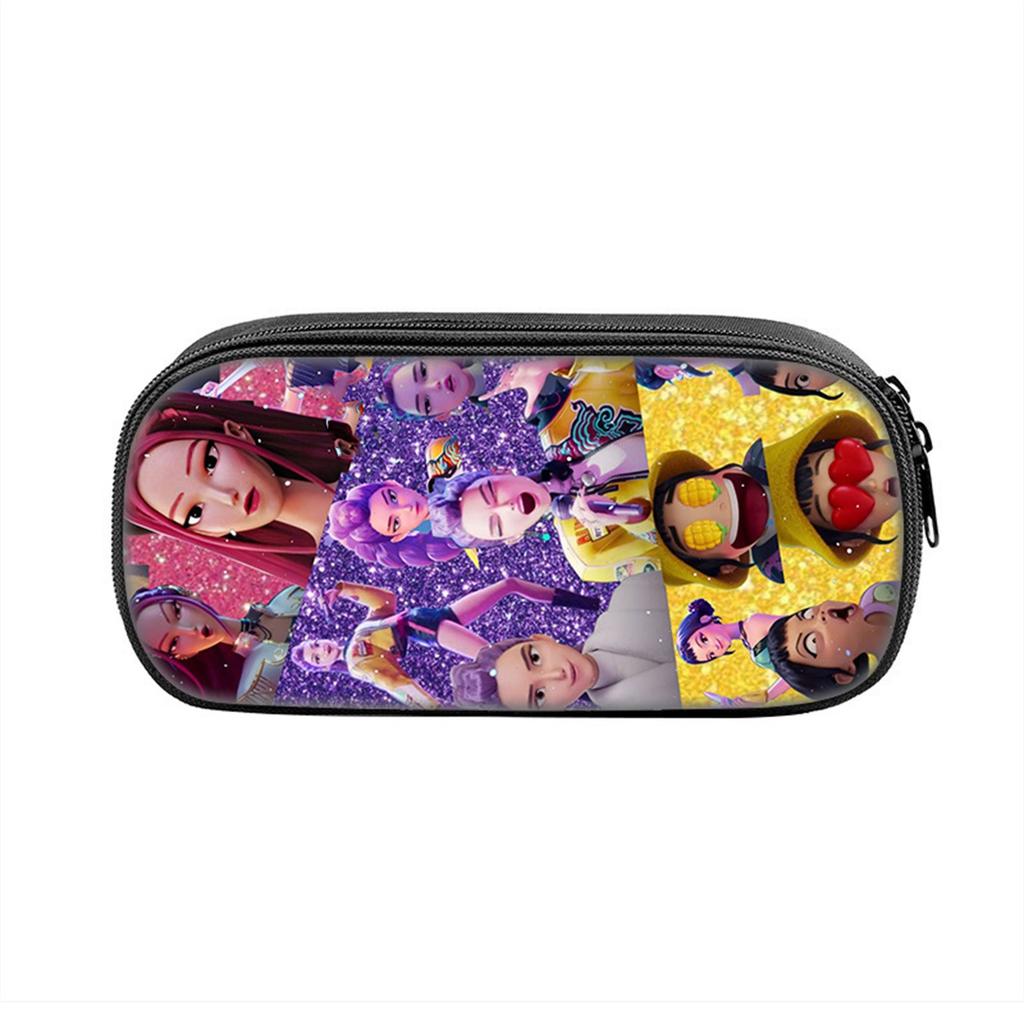 Printed Pencil Case for Students - Large Capacity Pen Bag for School Supplies with Cute Pattern