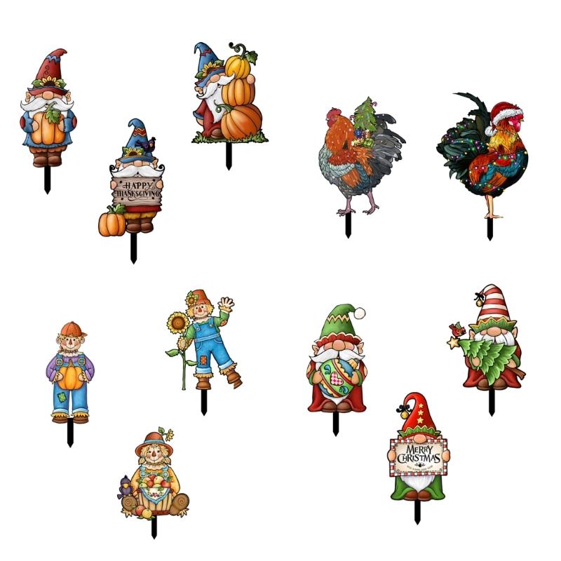 Eye Catching Ground Plug Party Garden Decorative Stakes Party Scene Thanksgiving Day Outdoor Floor Insert For Yard Lawn