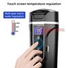 12/24V Car Heating Cup Electric Kettle Stainless Steel Smart Heating Travel Coffee Mug Warmer With LCD Display YSXX