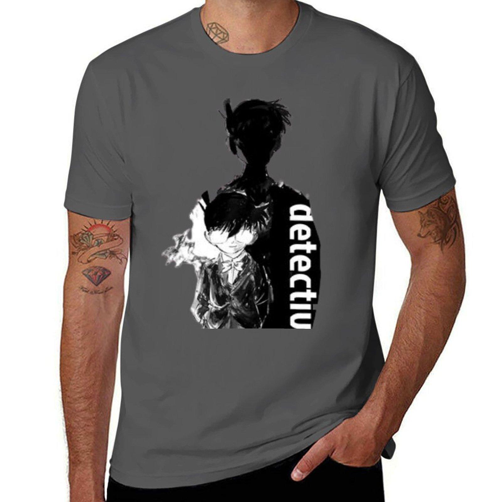 

DETECTIVE CONAN T-Shirt man t shirt luxury cotton t shirts man 100% T-Shirt 4XL