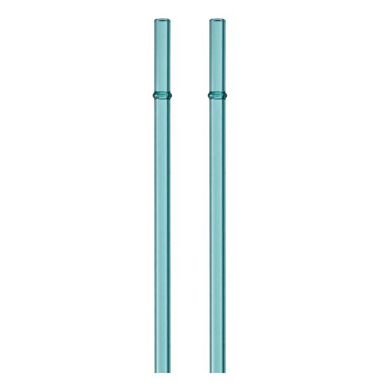 2Pcs Glass Straws Set Reusable Heat-Resistant Drinking Straws Eco-Friendly Alternative to Plastic Straws for Hot Cold Drinks