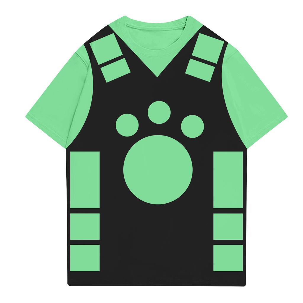 Fashionable Aldult Round Neck Short Sleeve Work Clothes Printed Tops For Summer Tops