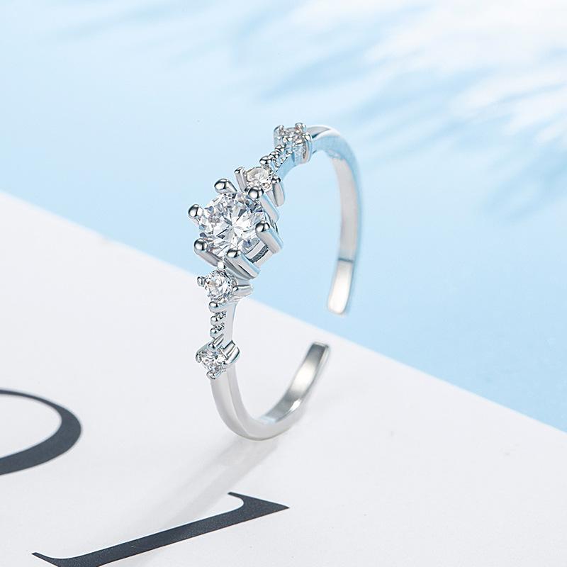 Sace Gems Inel clasic din zircon din aliaj de cupru Bijuterii pentru femei Cadou de petrecere de promisiune de nuntă