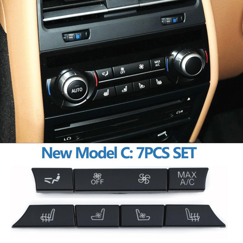 Car Rear Air Vent Venlitation Ac Buttons Key Caps Repair Kit Set For 5 5GT 6 7 Series F10 F11 F07 F01 F02 F12 F06 730 735