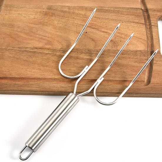 

Полезная удобная ручка для барбекю, подвесной дизайн, вилка для кемпинга, Турции, кулинарная вилка для кухни, подъемная вилка для Турции