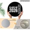 2D Flat Aluminum Graduation-themed Wall Decorations, Available in Various Sizes, Featuring A Minimalist Distressed Black and White Retro Design
