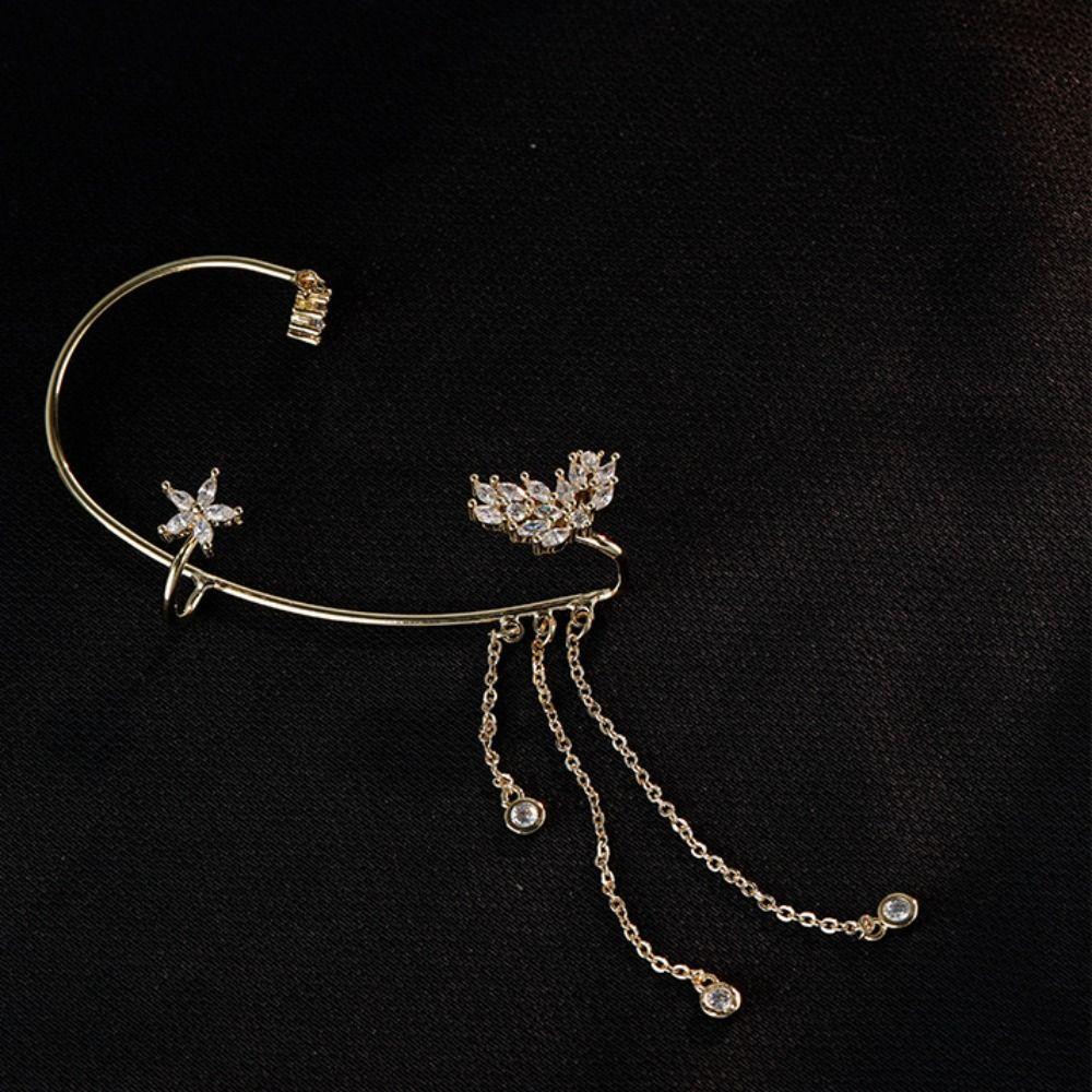 Tassel Fairy Fashion Jewelry Girls Earring Butterfly Ear Hook Korean Style Ear Clip Ear Bone Clip