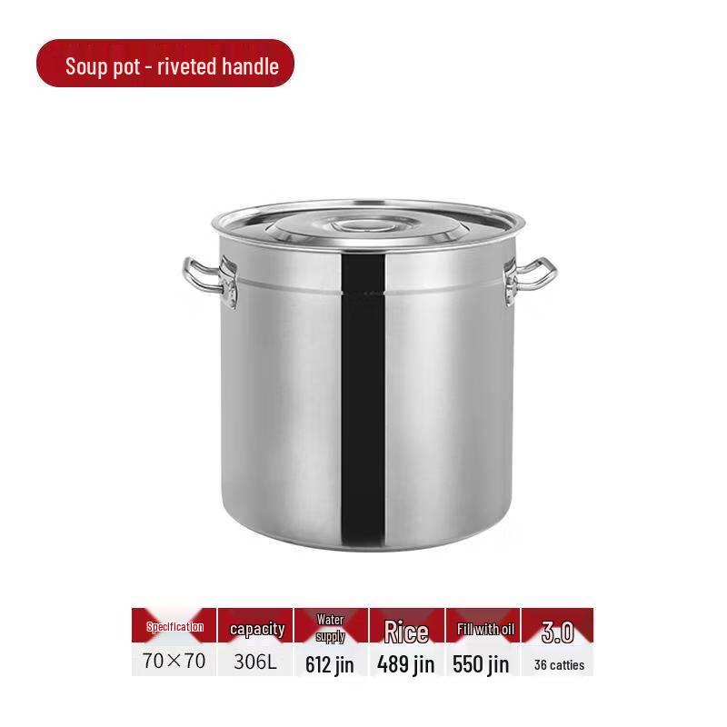 JPHZNB Thickened Stainless Steel Braising & Soup Pot