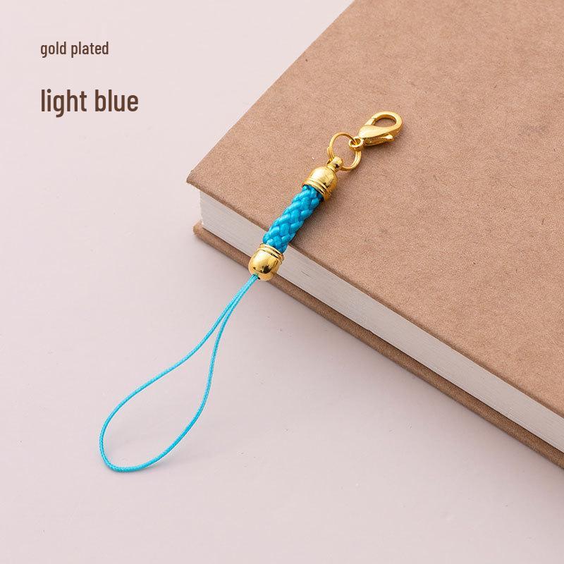 Gold Electroplated DIY Jewelry Accessory: Lanyard Lobster Clasp and Mobile Phone Pendant Rope