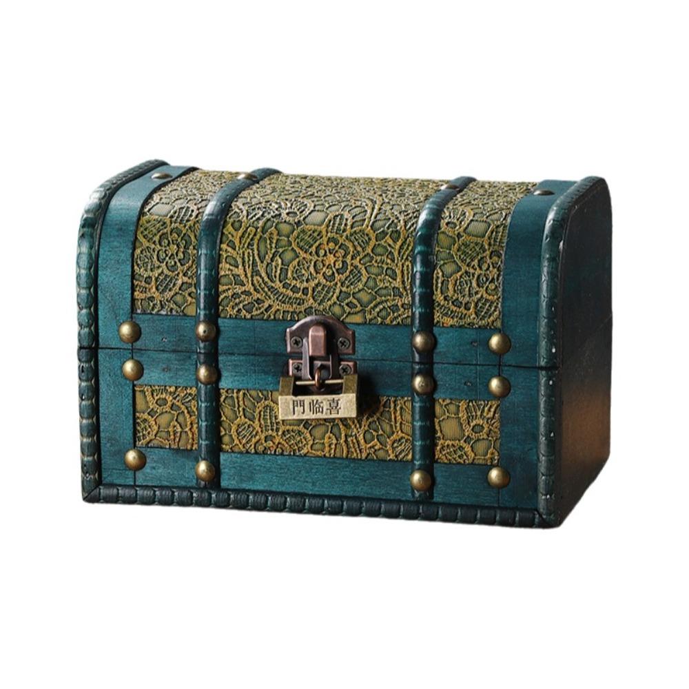 Antique Jewelry Keepsakes Box Antique Finish Organizers Case Home Decoration Box  Wedding Gift