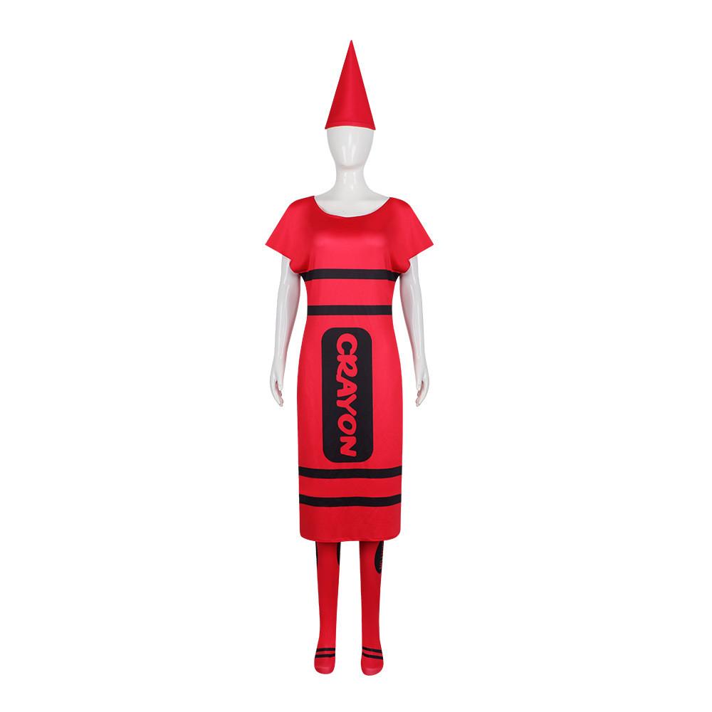 Buntstift Cosplay Kostüm Für Erwachsene Mit Polyesterstoff Für Halloween-Partys