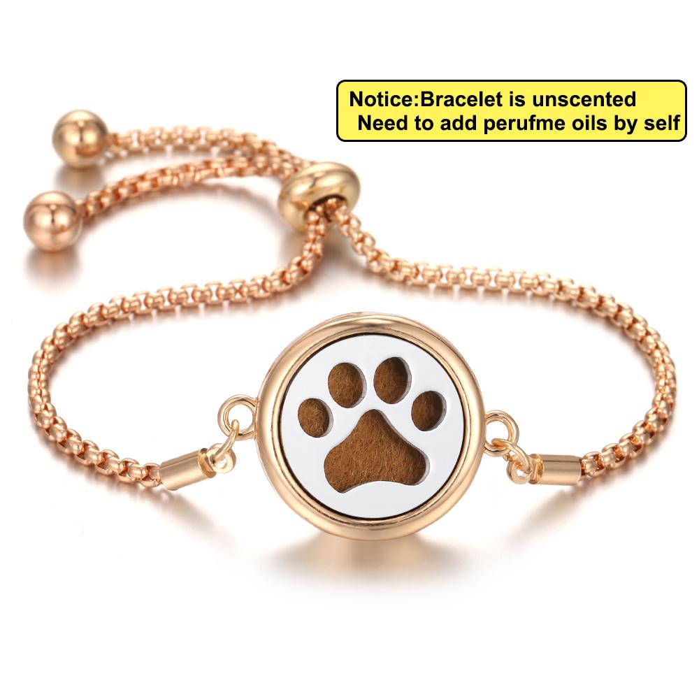 New Aromatherapy Diffuser Bracelet Essential Oil Diffuser Bracelet Alloy Stainless Steel Perfume Aroma Locket Bracelet for Women