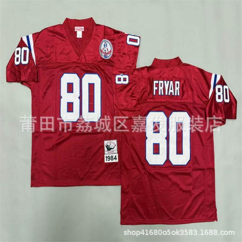 Retro American Football Jersey Mens Cotton T-Shirt Vintage Team Patriot 12 24 28 Short Sleeve Fall