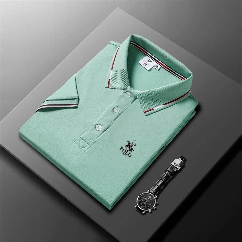 

New Fashionable Versatile High End Men s Polo Shirt Casual Solid Color Slim Fit Summer Fashion Short Sleeve Breathable Top S