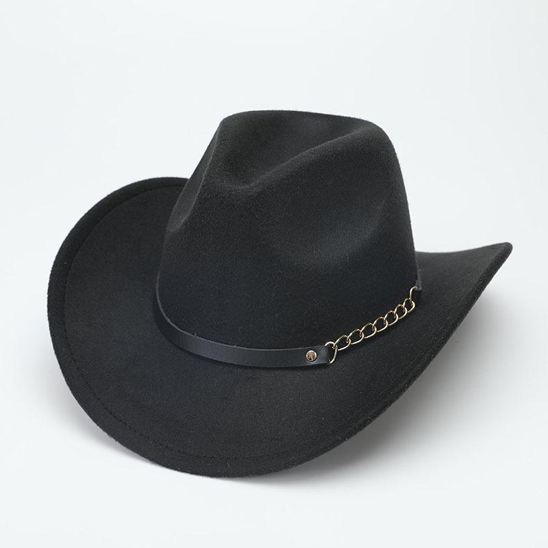 Simple Felt Big Eave Hat Trendy European and American New Woolen Hat British Style Classic Jazz Hat Top Hat