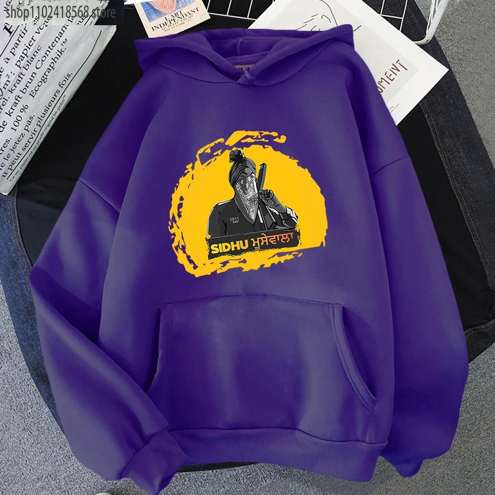 Sidhu Moose Wala Sweatshirt Indian Rapper Hoodies Men Vintage Tops Oversize Sudadera Unisex O-Neck Long Sleeve Clothes