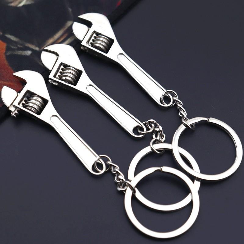 Mini Mobile Activity Wrench Keychain Charm Small Opening Spanner Tool Men's Key Ring Jewelry Bag Charm Unique Gift