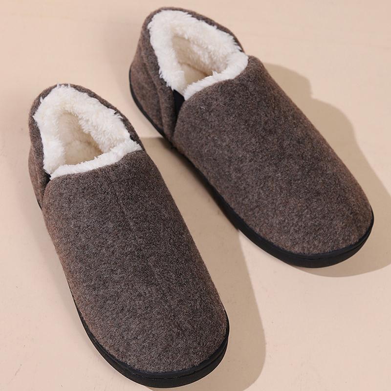 Fashion Light Non Slip Cotton Slippers Women Comfort Faux Fur House Cotton Slippers Woman Winter Mix Color Flat Heel Cotton Shoes Mujer