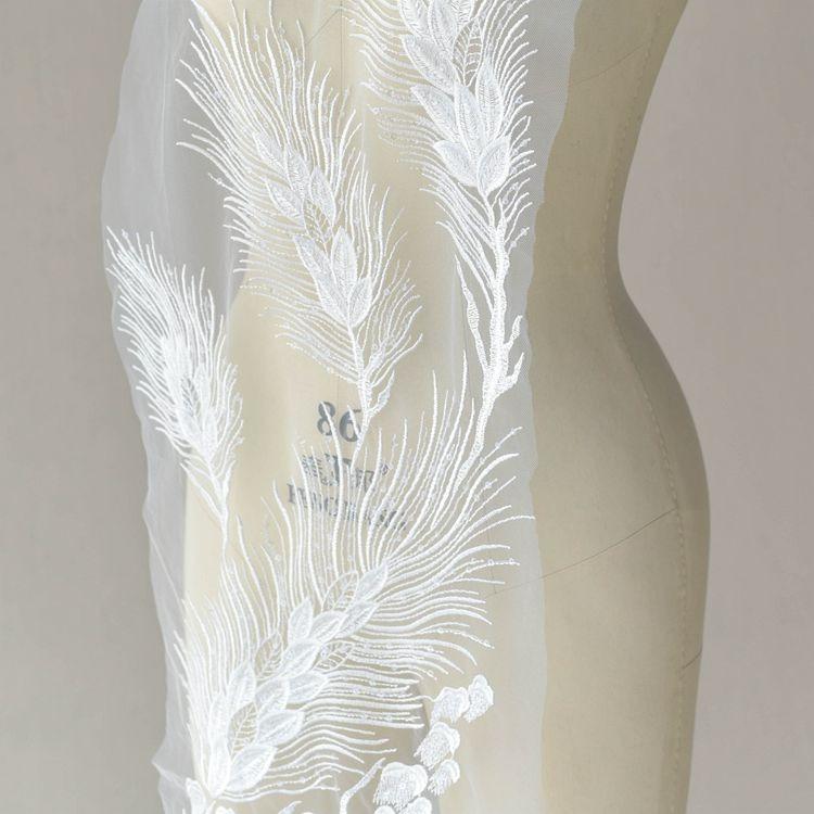 Weizenährenblume High-End Stickerei Spitze Accessoires, Handgefertigt DIY Hochzeitskleid Rock Spitze Accessoires