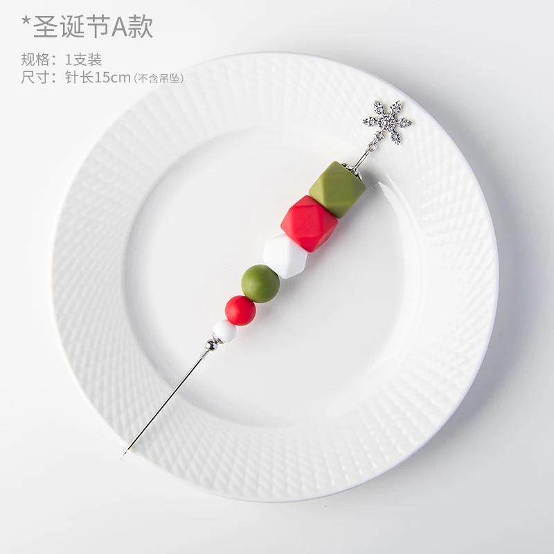 

1Pcs Christmas Colorful Fondant Frosting Cookie Exhaust Needle Icing Biscuit Painting Mixing Needle Cookie Tool Cake Decorating