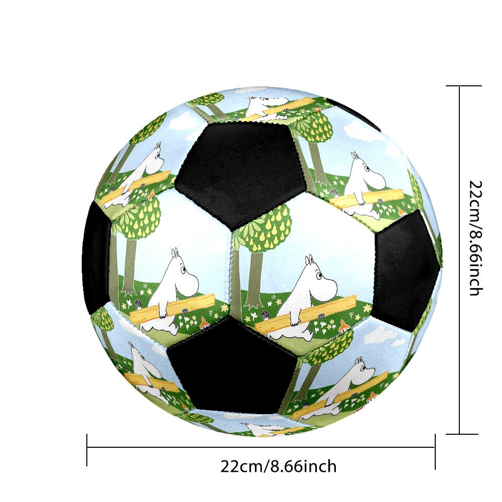 Moomin3 Soccer Ball Colorful All Ages Machine Stitched PVC Competition Ready Durable High-Bounce.SIZE5