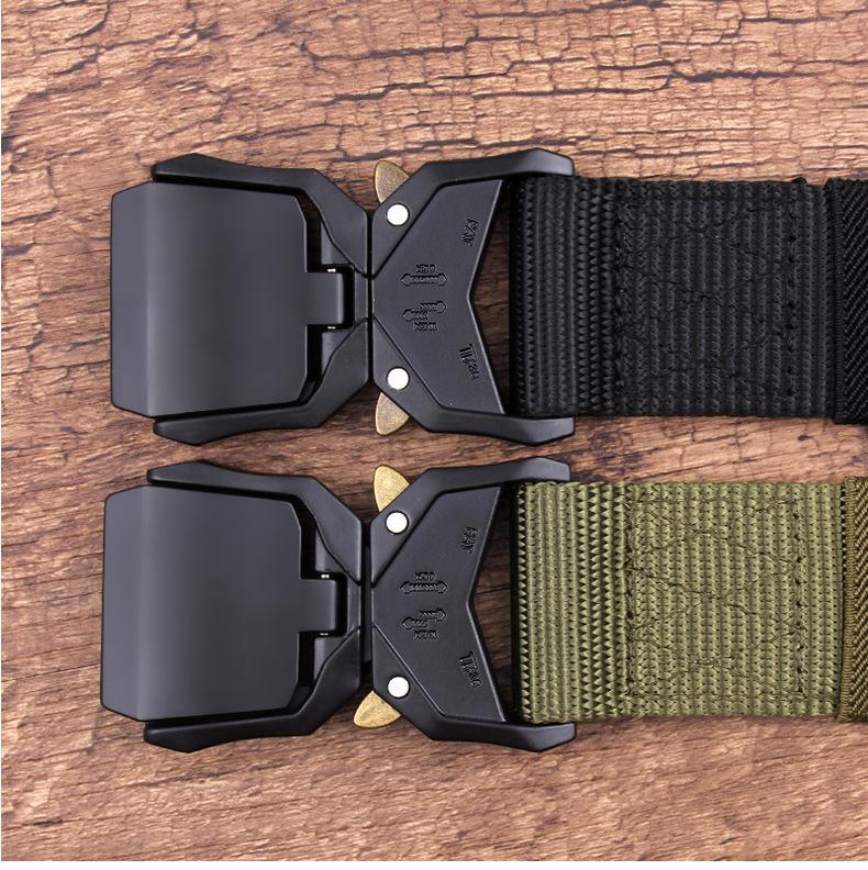 Men's Tactical Nylon Belt: Military & Security Canvas Belt for Outdoor and Work Use