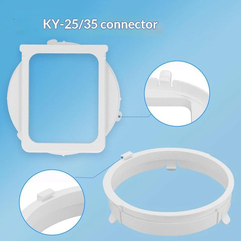 Tragbarer Klimaanlagen-Abluftadapter ABS-Verbinder für Klimaanlagen-Lüftungs- und Abluftschlauch-Adapter