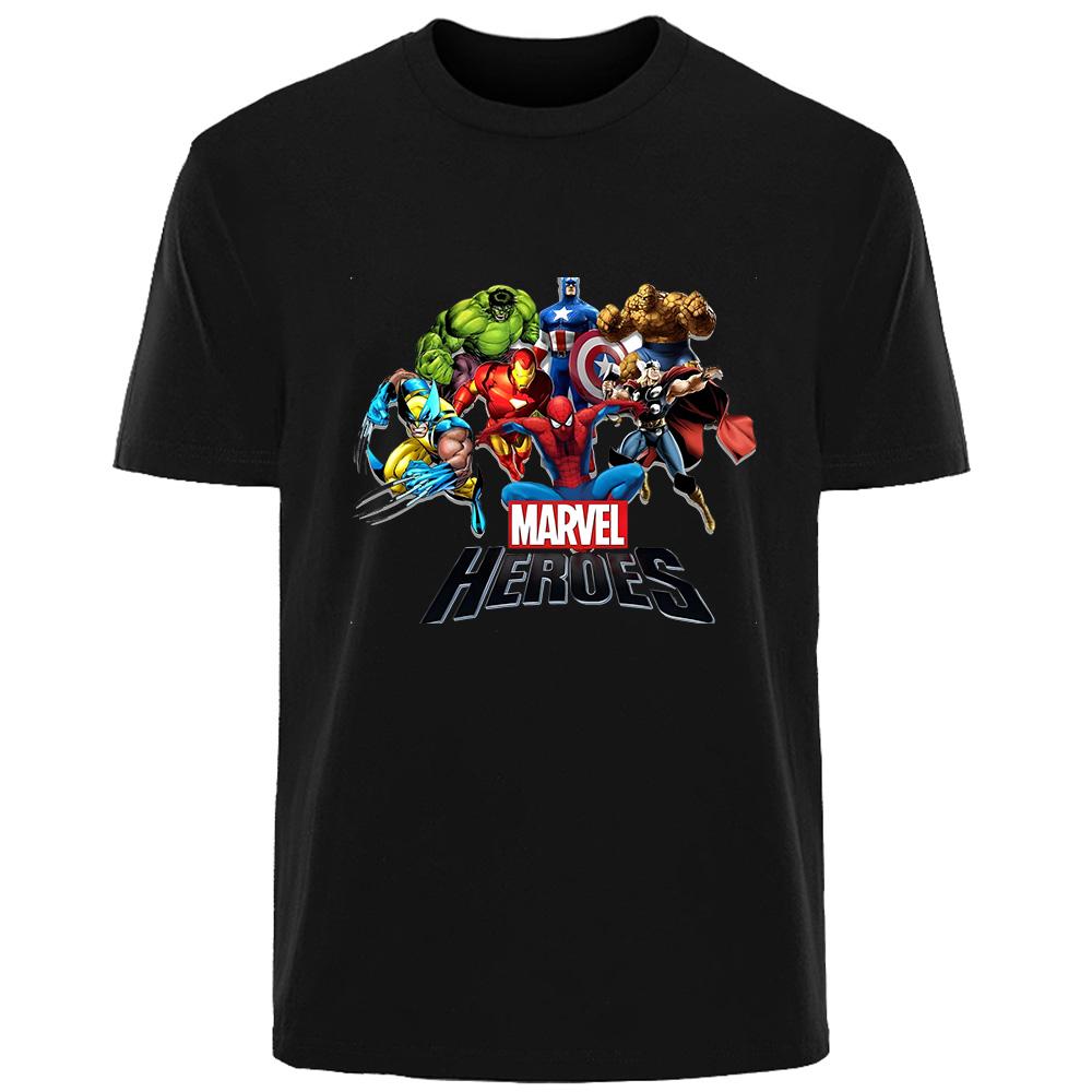 Fantastic Four Creative Printed TShirt American Marvel Summer New Mens and Womens Trendy Loose Casual Short Sleeve Top