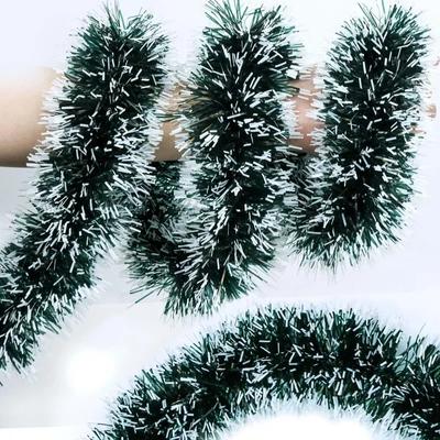 Christmas Green Cane Ribbons Garland DIY Xmas Tree Ornaments Green Cane Ribbons Wreath Hanging Pendent Home Party Decoration