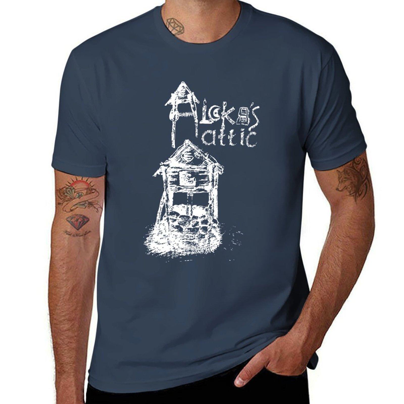 Alekas Attic 1 (White Logo) TShirt Plus Size Summer Short Sleeve TShirt S