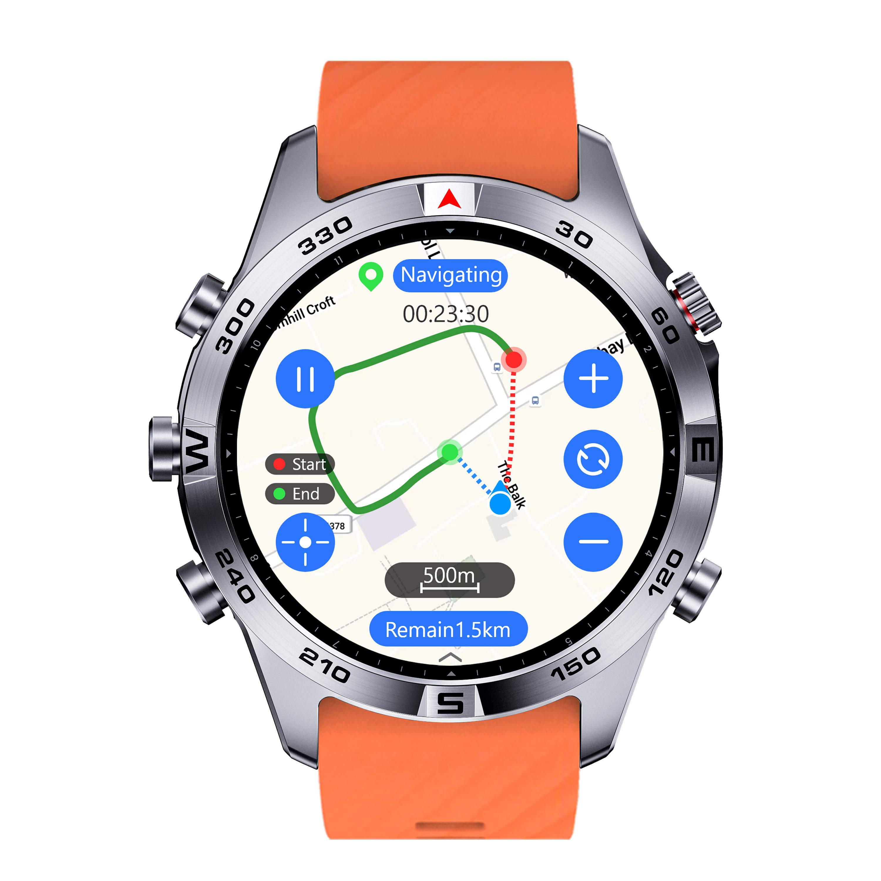 Sunroad GPS Sports Watch Survival Nautical Offline Map Navigation Altimeter Compass Waterproof Outdoor Men Smart Watch Vendor