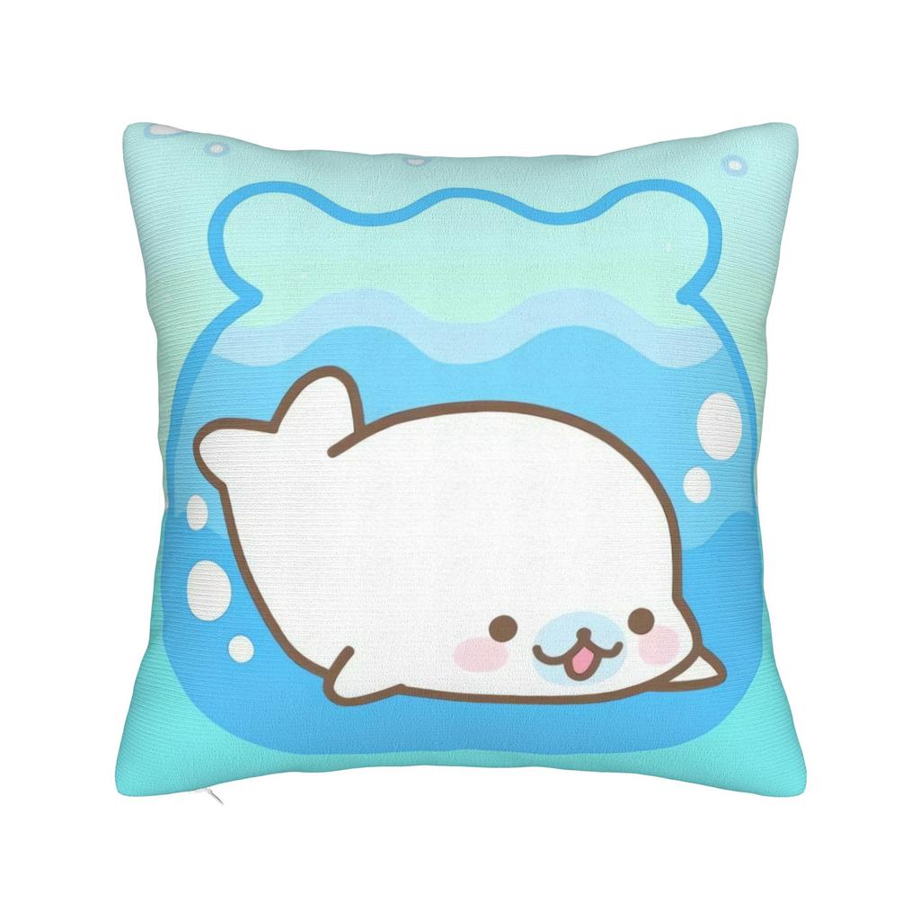 CUTE M-Mamegoma Seal Anime Pillow Case Design Pillow Cover Morden Pillowcases For Sofa Bedroom Home Decor