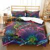 Top Colorful Mushroom Duvet Cover Microfiber Mandala Pattern Bedding Set Soft Pillowcase Bed Bohemian Magic Mushroom Quilt Cover