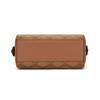 MCM Cognac Lauretos Jacquard Mini Boston Bag with Top Handle & Detachable Crossbody Strap for Daily & Casual Use