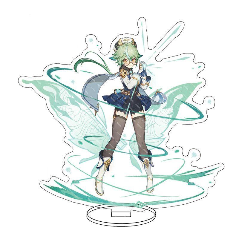 Exquisite Genshin Impact Barbatos Keqing Barbara Acrylic Figure Stand For Display Decor