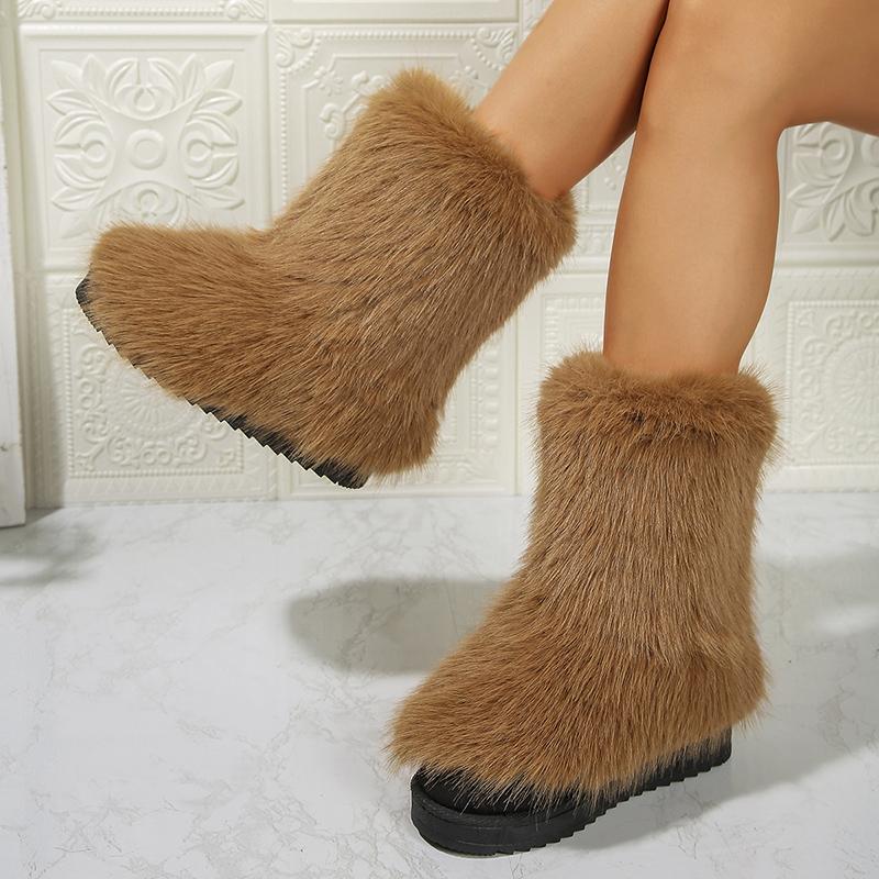 Fashion Winter Ankle Boots Woman 2024 Women's oversized Snow Boots White Black Classic Short Booties Ladies Girls Women's Shoes Hot Sale