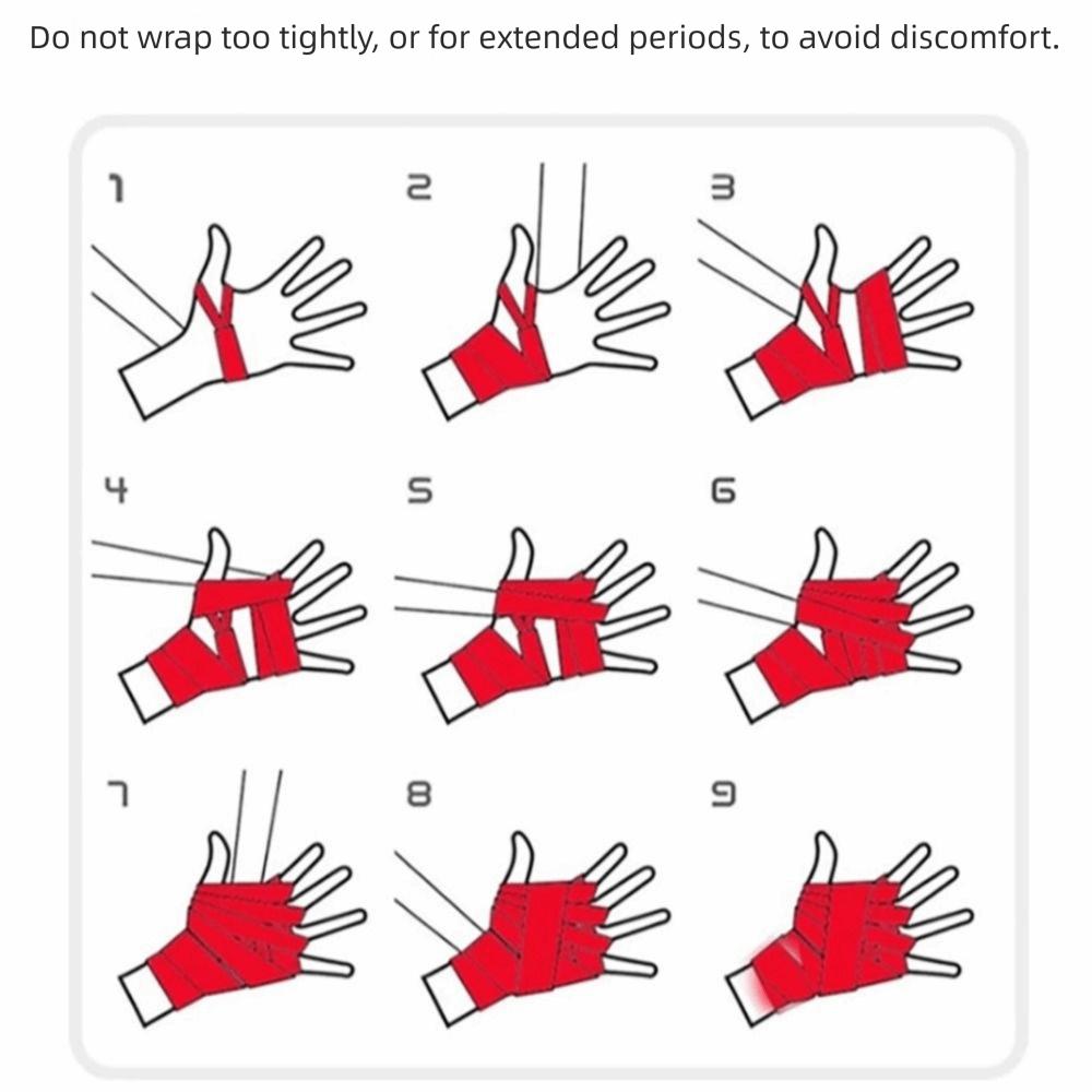 2 buc Bandaje Box Poliester Negru Roșu Albastru Bandaj de Mână Box Mănuși Box Articole Sportive