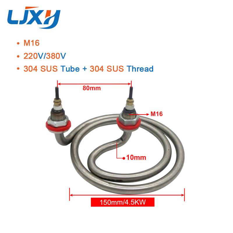 

LJXH 4500WCircle Shape Heating Pipe for Electric Water Distiller,220V/380V Stainless Steel Tube Heating Element for Water Bucket 150mm 304SUS