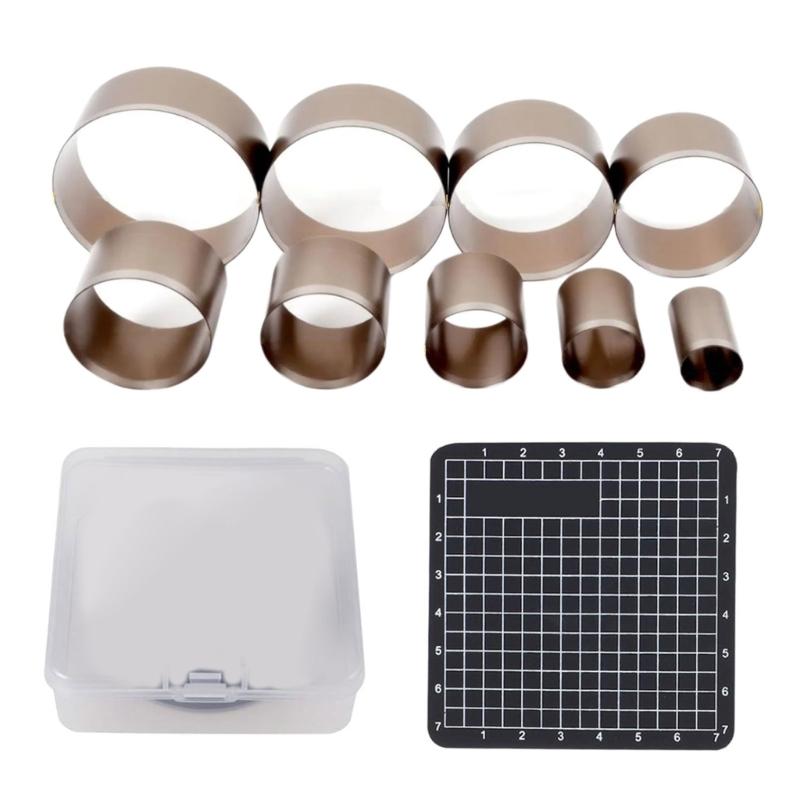 

9 Piece Leather Circle Cutting Appliances Set For Crafting With Reliable PVC Component And Storage Case 1