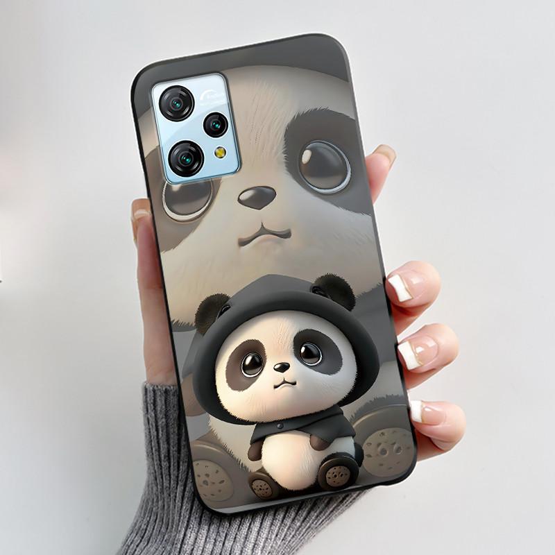 For Blackview A53 Case Blackview A53 Pro Back Cover Luxury Cute Love Rabbit Funny Black TPU Soft Silicone Protective Phone Case