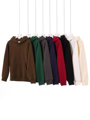 Bluza z kapturem Retro Heavyweight 480g - Gruba polarowa bluza typu pulower z obniżonymi ramionami dla mężczyzn i kobiet