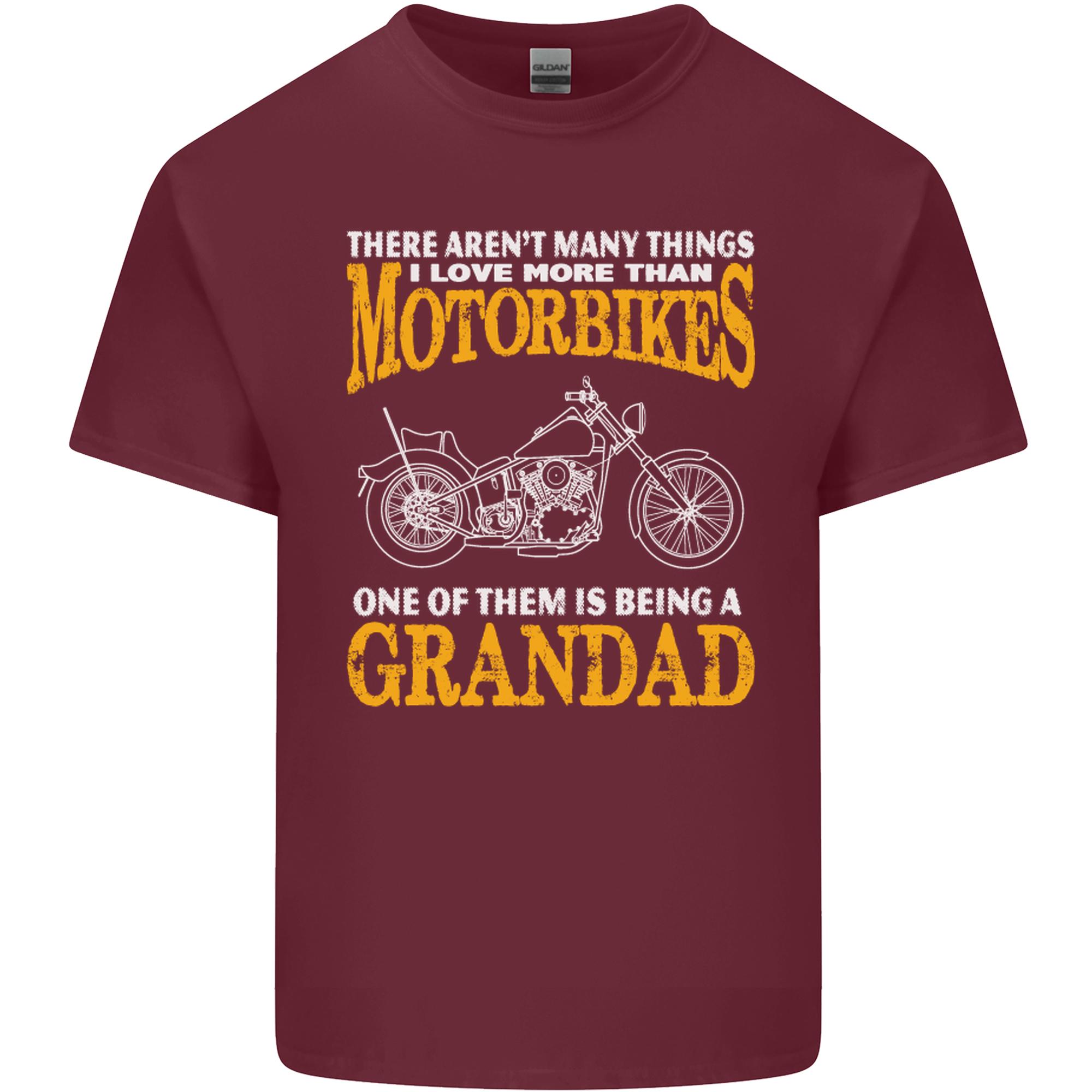 Being a Grandad Biker Motorcycle Motorbike Unisexs Light Cotton TShirt S