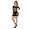 Women's Hot Diamond Uniform Seduction Sexy Long Sleeve Lingerie Netwear