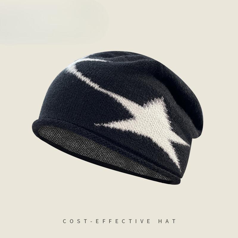 Knitted Hats for Women in Autumn and Winter Pile Hats for Warmth  Ear Protecting Piled Up Woolen Hats  Headwear and Cold Hats