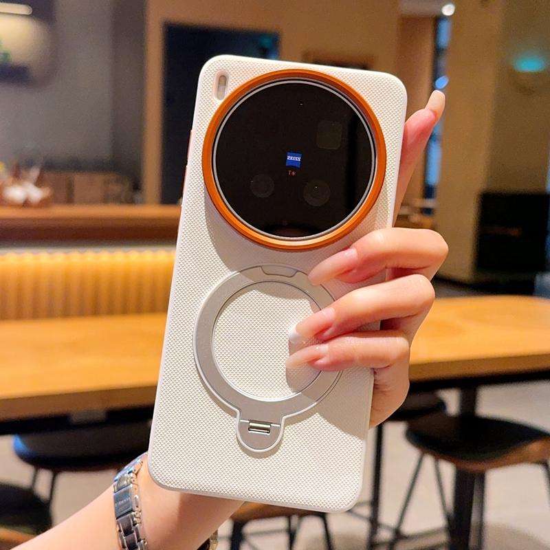 

Для Vivo X300s X300 Ultra Чехол Магнитное Вращающееся Металлическое Кольцо-подставка TPU+PC Матовое Крышка-подставка для VIVO X 300s vivo X300s