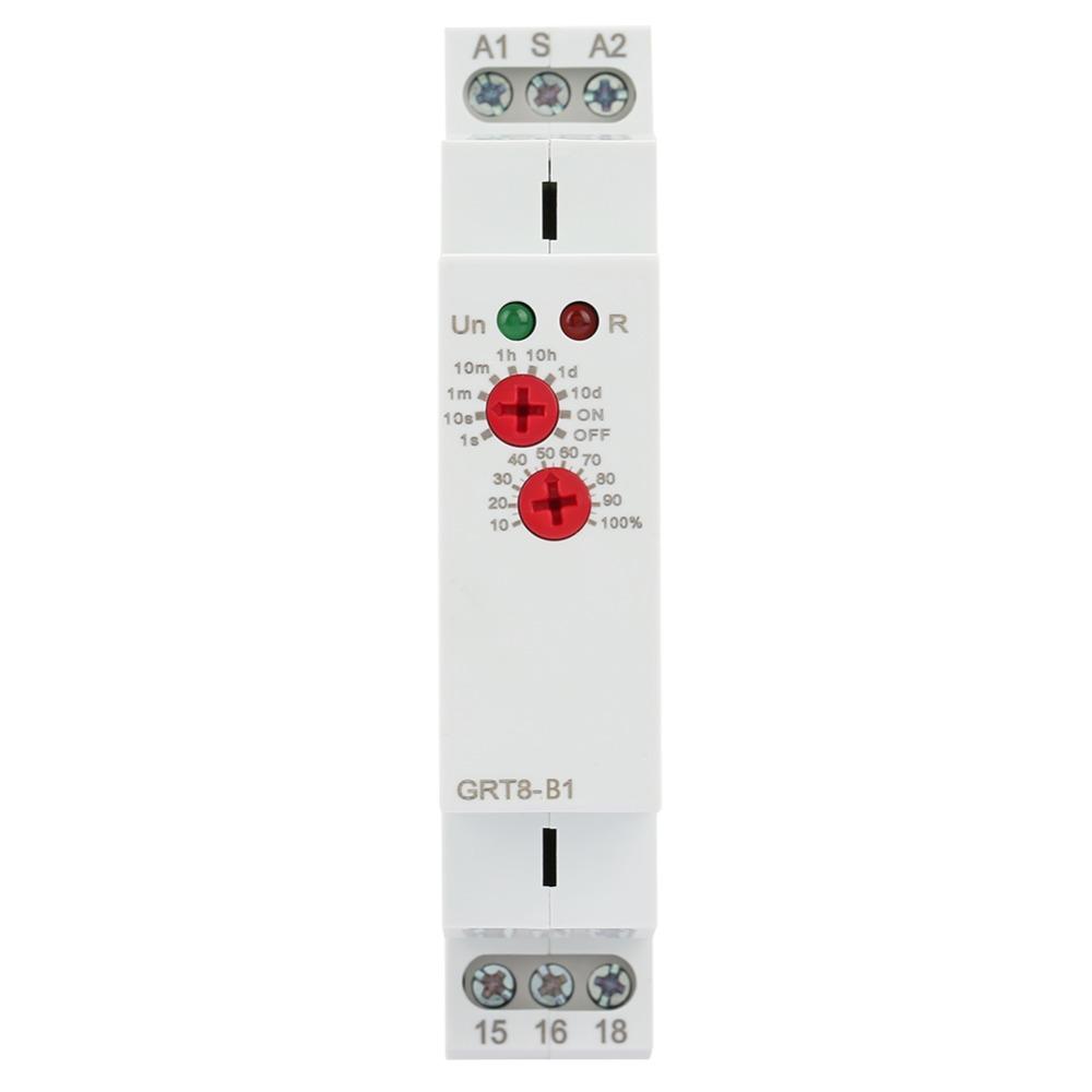 Smart Relay GRT8-B1 Off Delay Time Relay AC 230V Mini Size Power Off Delay Relay Adjustable Delay Delay Relay Electrical Control