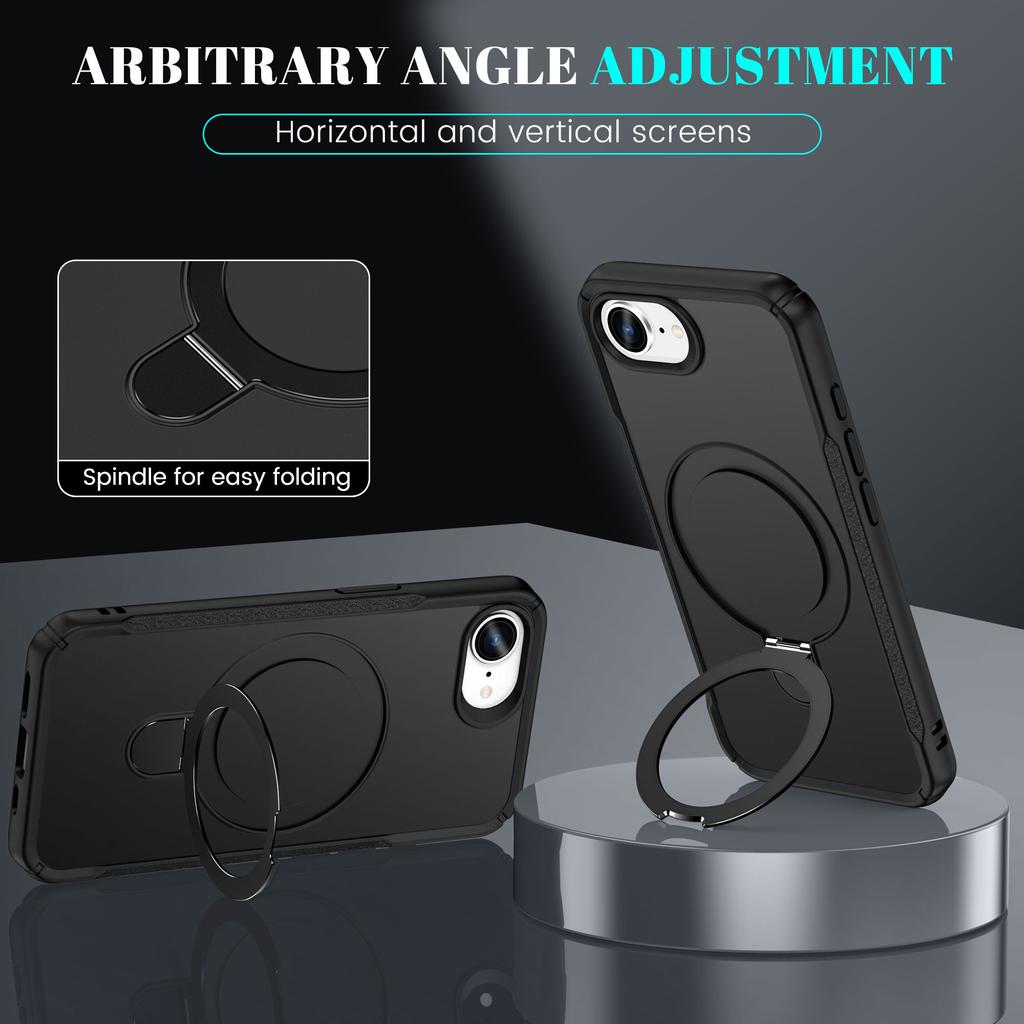 Military Grade Armor Magnetic Case For iPhone 17 Air 16E 16 15 14 13 12 11Pro Max Plus For Magsafe Shockproof Stand Holder Cover