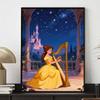 Disney Belle harp fairy tale castle 5D handmade diy diamond painting, home wall decoration